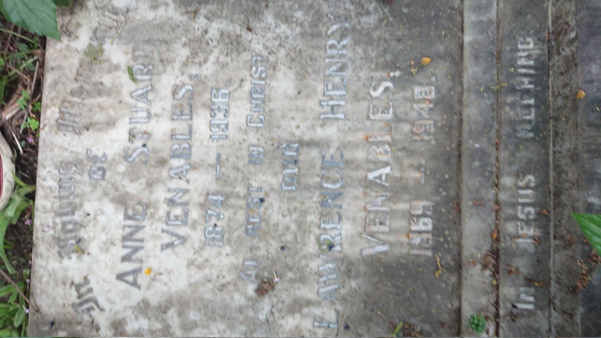 VENABLES Lawrence Henry 1869-1948 &amp; Anne Stuart 1874-1936