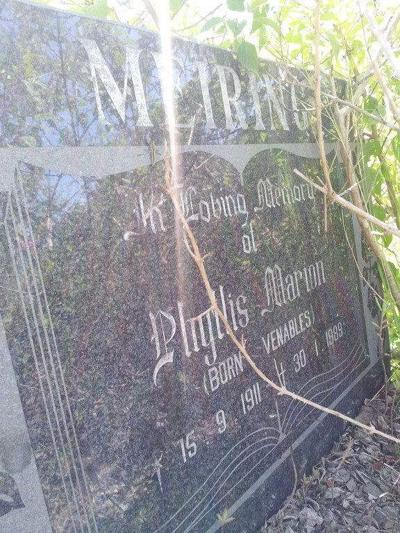 MEIRING Phyllis Marion nee VENABLES 1911-1989