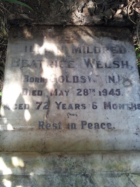 WELSH Lillian Mildred Beatrice nee GOLDSWAIN - 1945