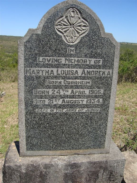 ANDREKA Martha Louise born DURRHEIM 1906-1934