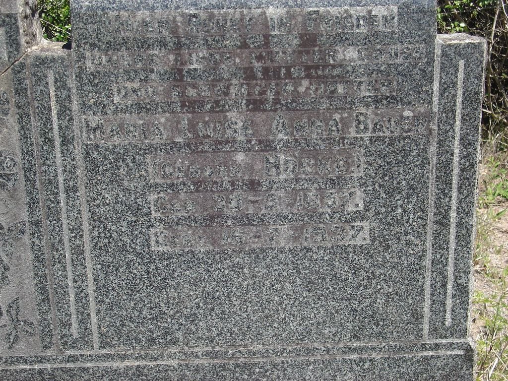 BAUER Maria Luise Anna 1857-1937