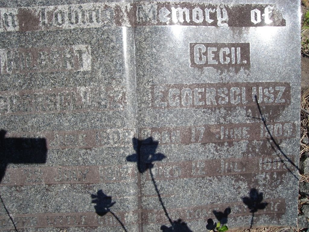 EGGERSGLUSZ Hilbert 1908-1912 :: EGGERSGLUSZ Cecil 1909-1909