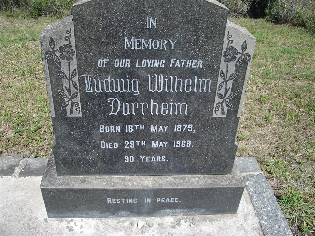 DURRHEIM Ludwig Wilhelm 1879-1969