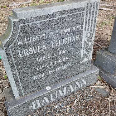 BAUMANN Ursula Felicitas 1932-1984