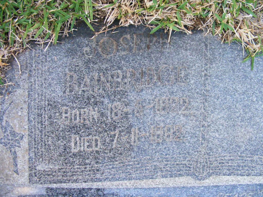 BAINBRIDGE Joseph 1922-1982