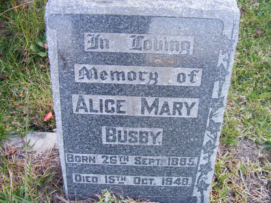 BUSBY Alice Mary 1885-1948