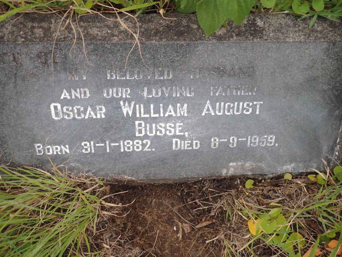 BUSSE Oscar William August 1882-1959 &amp; Christina Johanna 1892-1986