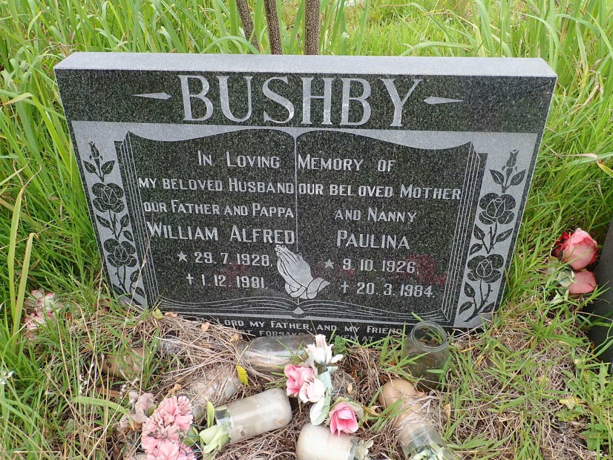 BUSHBY William Alfred 1928-1981 &amp; Paulina 1926-1984