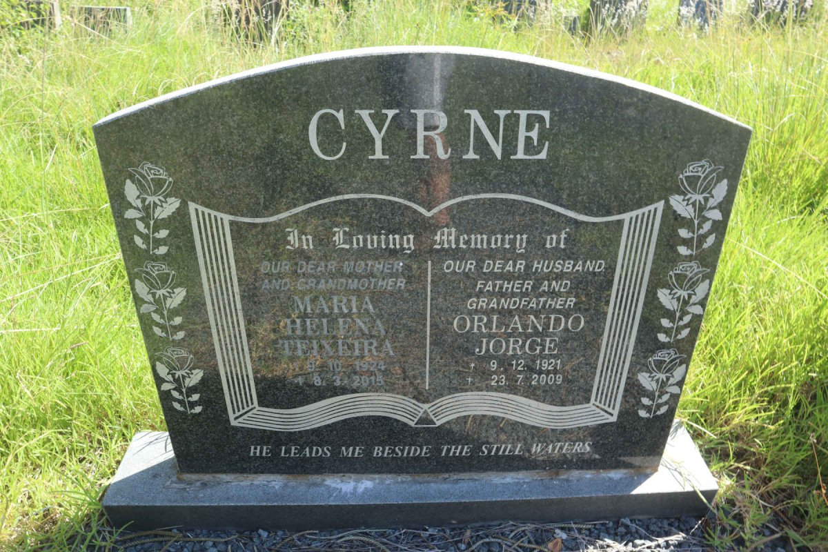 CYRNE Orlando Jorge 1921-2009 &amp; Maria Helena Texeira 1924-2015