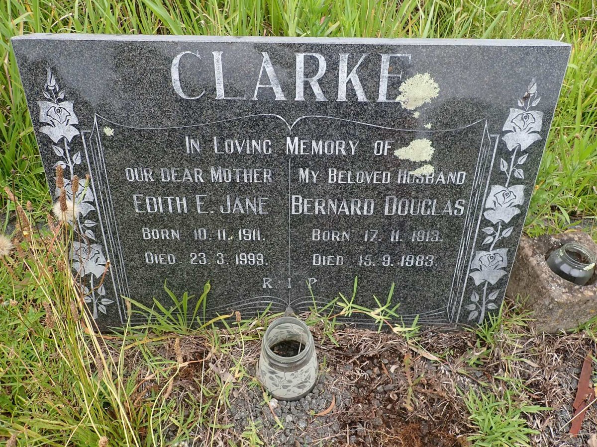 CLARKE Bernard Douglas 1913-1983 &amp; Edith E. Jane 1911-1999