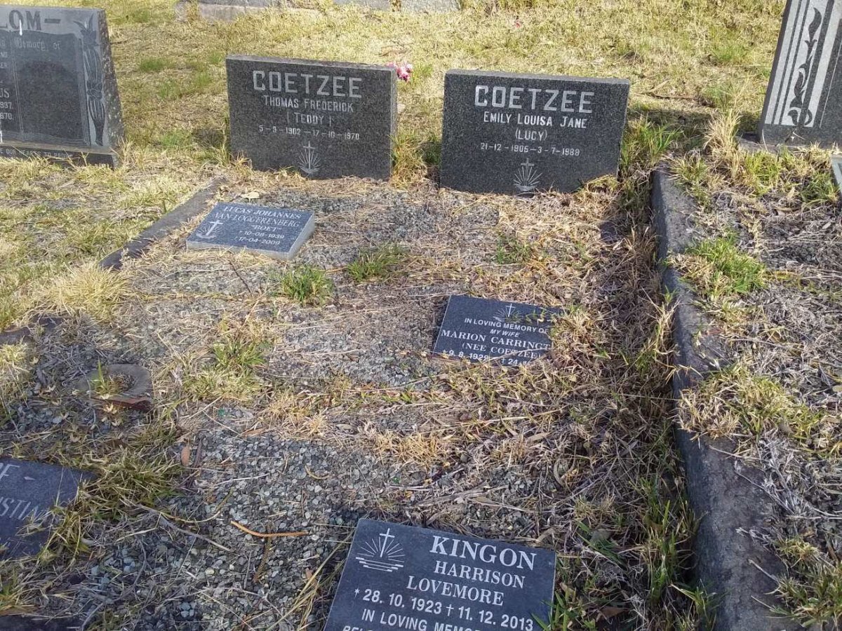 COETZEE Thomas Frederick 1902-1970 &amp; Emily Louisa Jane 1905-1989