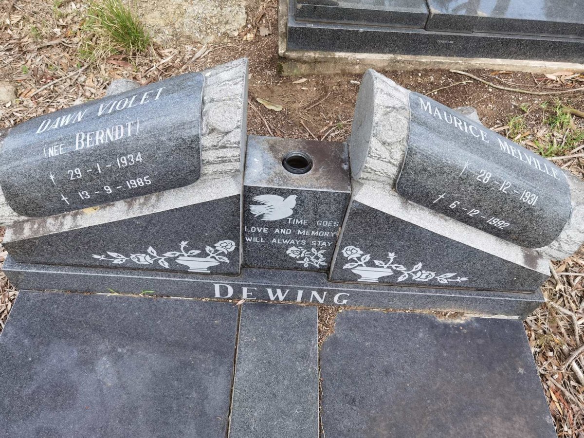 DEWING Maurice Melville 1931-1982 & Dawn Violet BERNDT 1934-1985