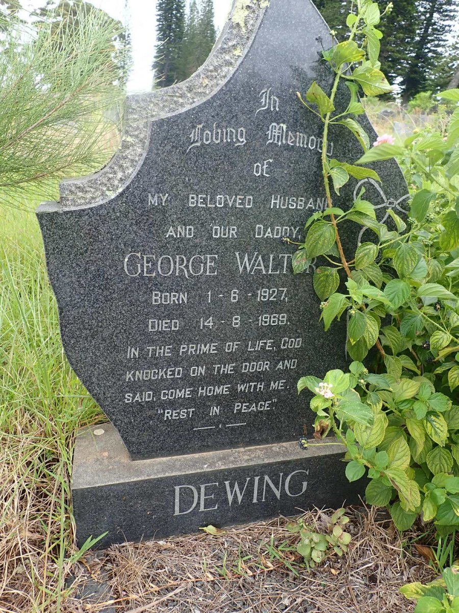 DEWING George Walter 1927-1969