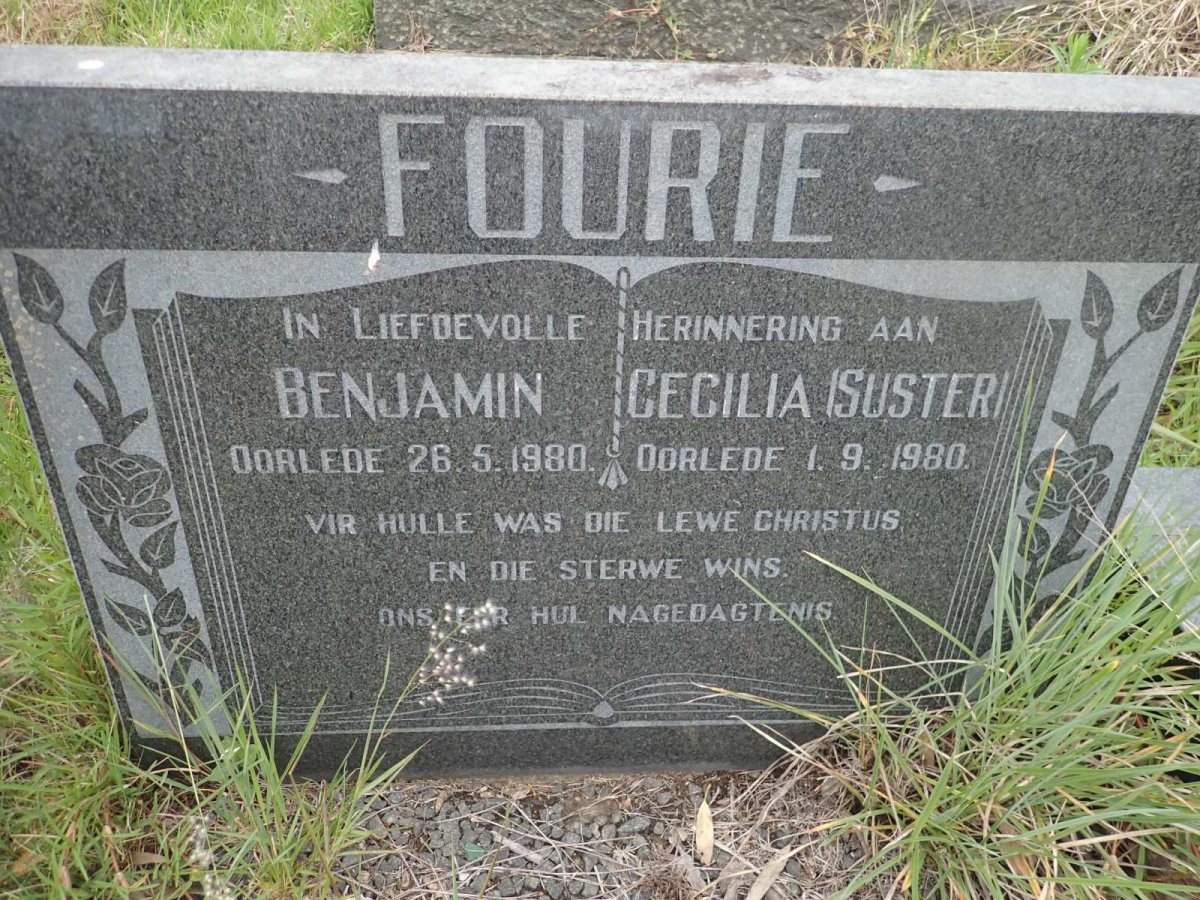 FOURIE Benjamin -1980 :: FOURIE Cecilia -1980
