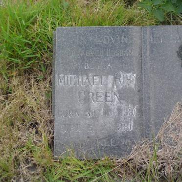 GREEN Michael Riby 1930-1986