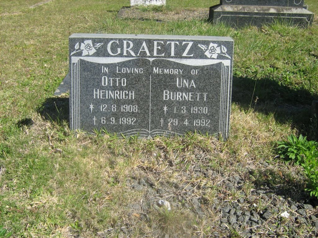 GRAETZ Otto Heinrich 1908-1992 &amp; Una Burnett 1930-1992