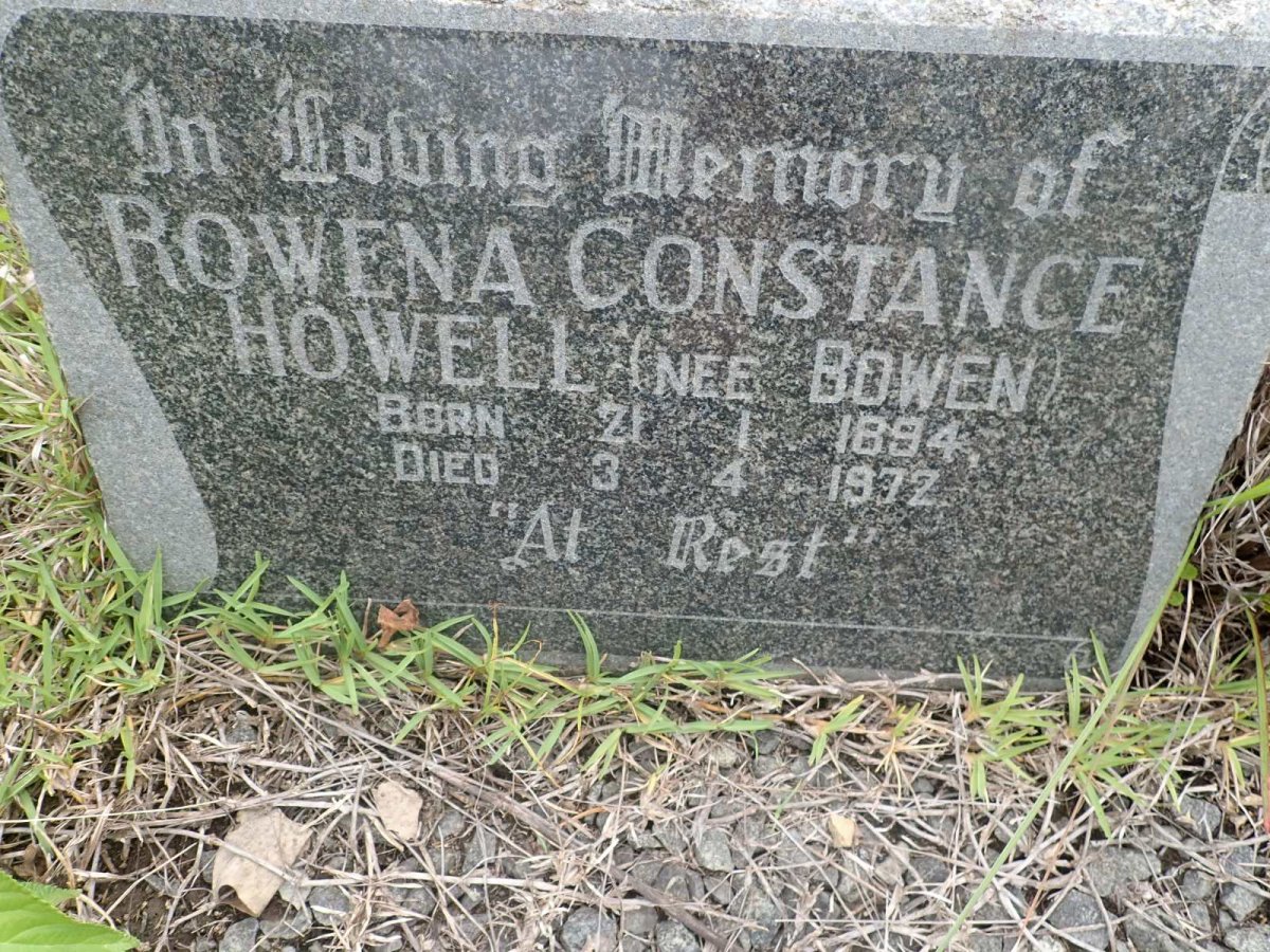 HOWELL Rowena Constance nee BOWEN 1894-1972