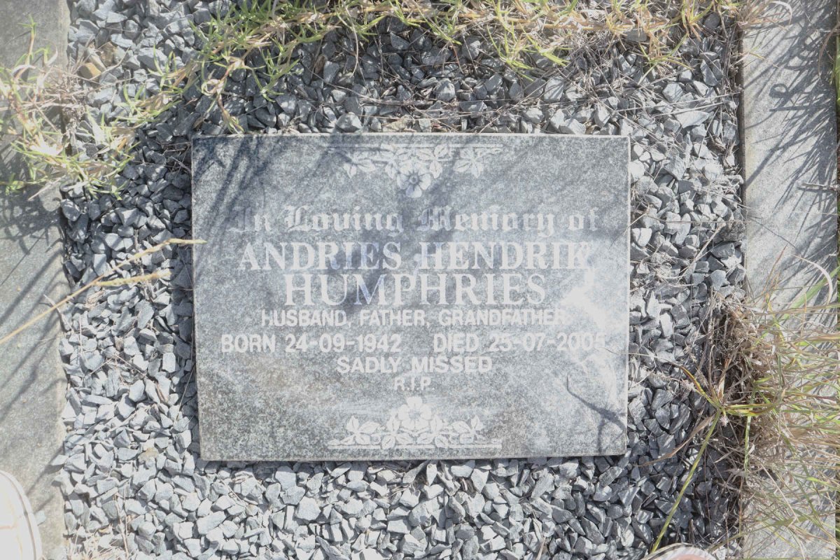 HUMPHRIES Andries Hendrik 1942-2005