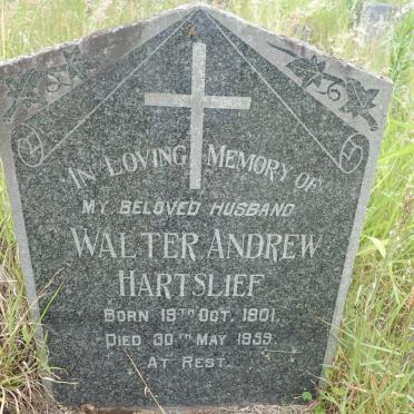 HARTSLIEF Walter Andrew 1901-1959