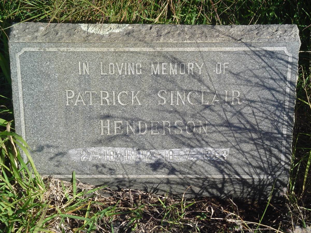 HENDERSON Patrick Sinclair 1902-1963
