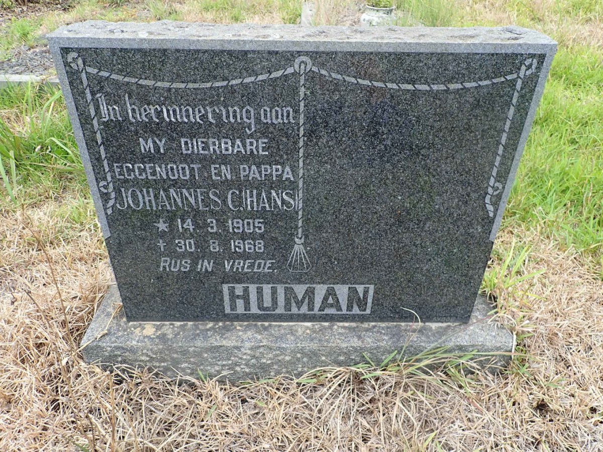 HUMAN Johannes C. 1905-1968