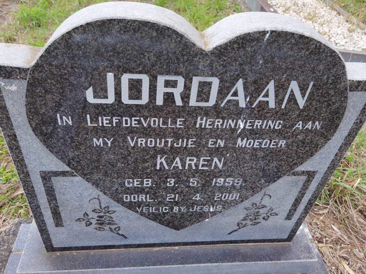 JORDAAN Karen 1959-2001