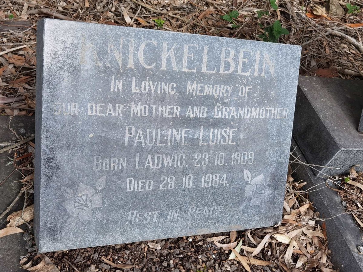 KNICKELBEIN Pauline Luise nee LADWIG 1909-1984