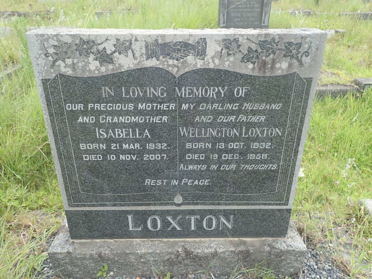 LOXTON Wellington 1932-1958 &amp; Isabella 1932-2007