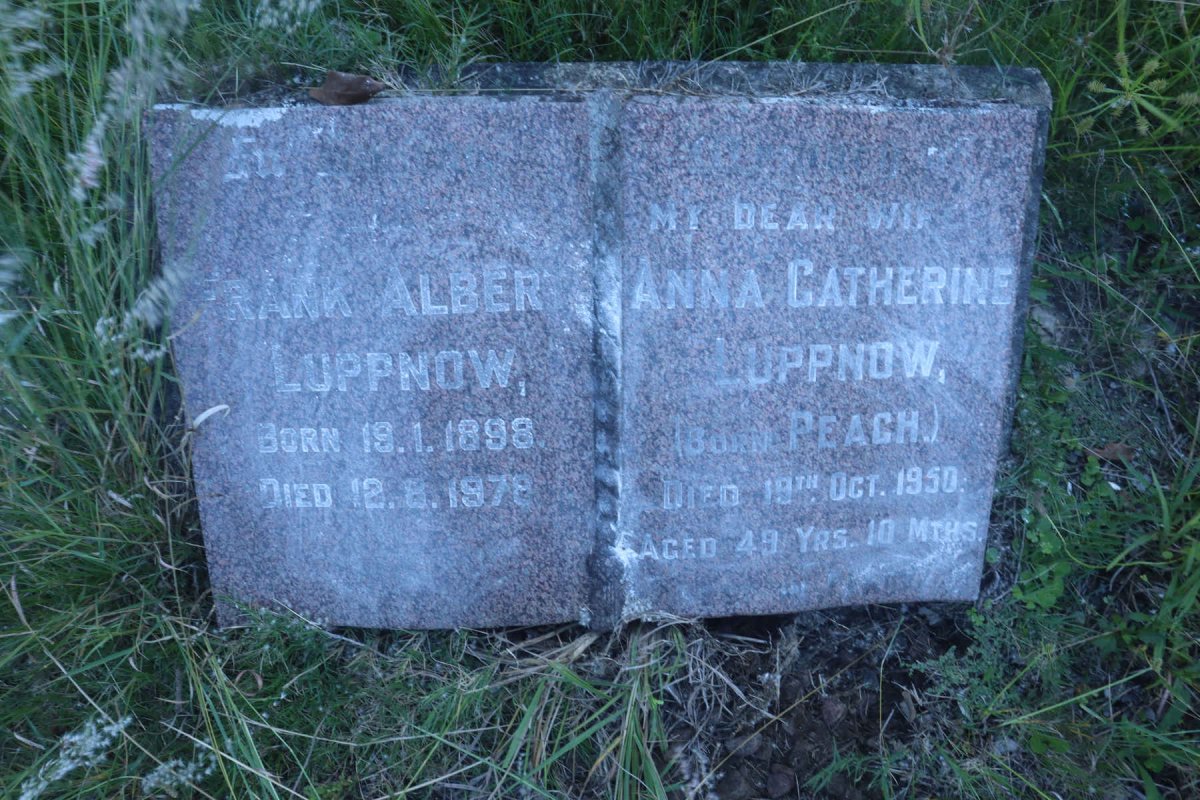 LUPPNOW Frank Albert 1898-1978 &amp; Anna Catherine PEACH -1950