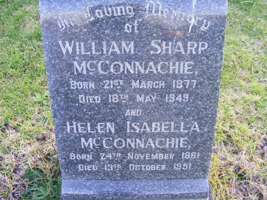 McCONNACHIE William Sharp 1877-1949 &amp; Helen Isabella 1881-1951