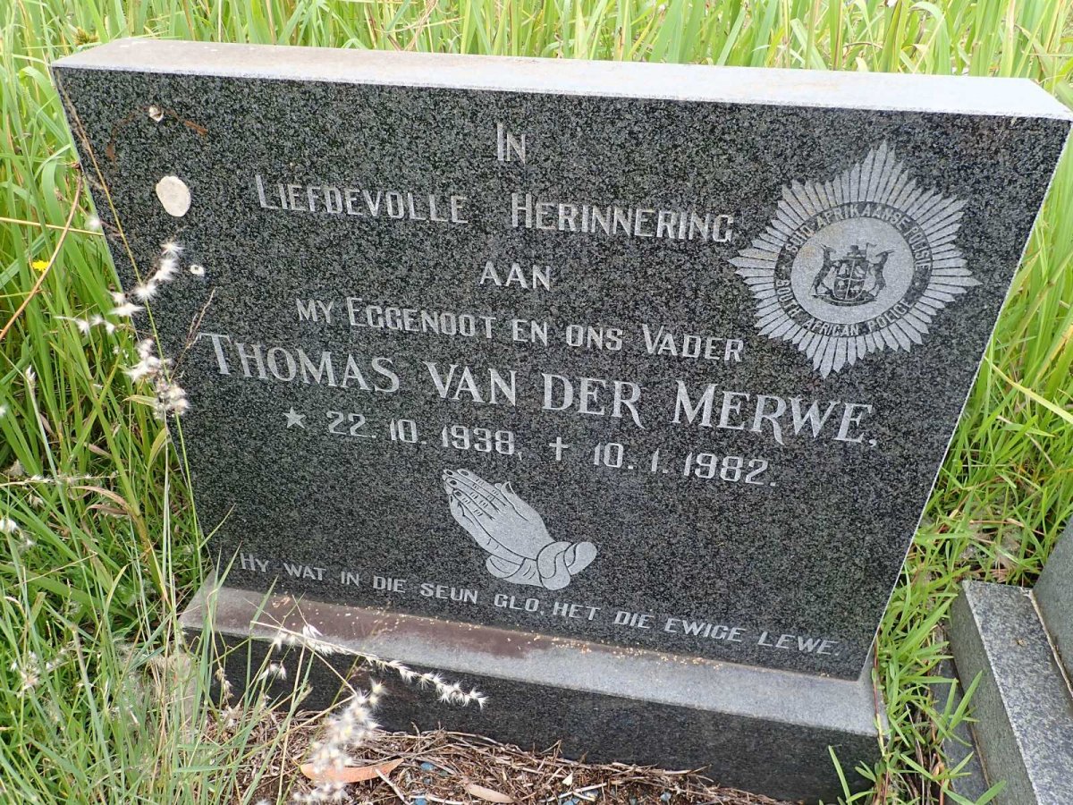 MERWE Thomas, van der 1938-1982