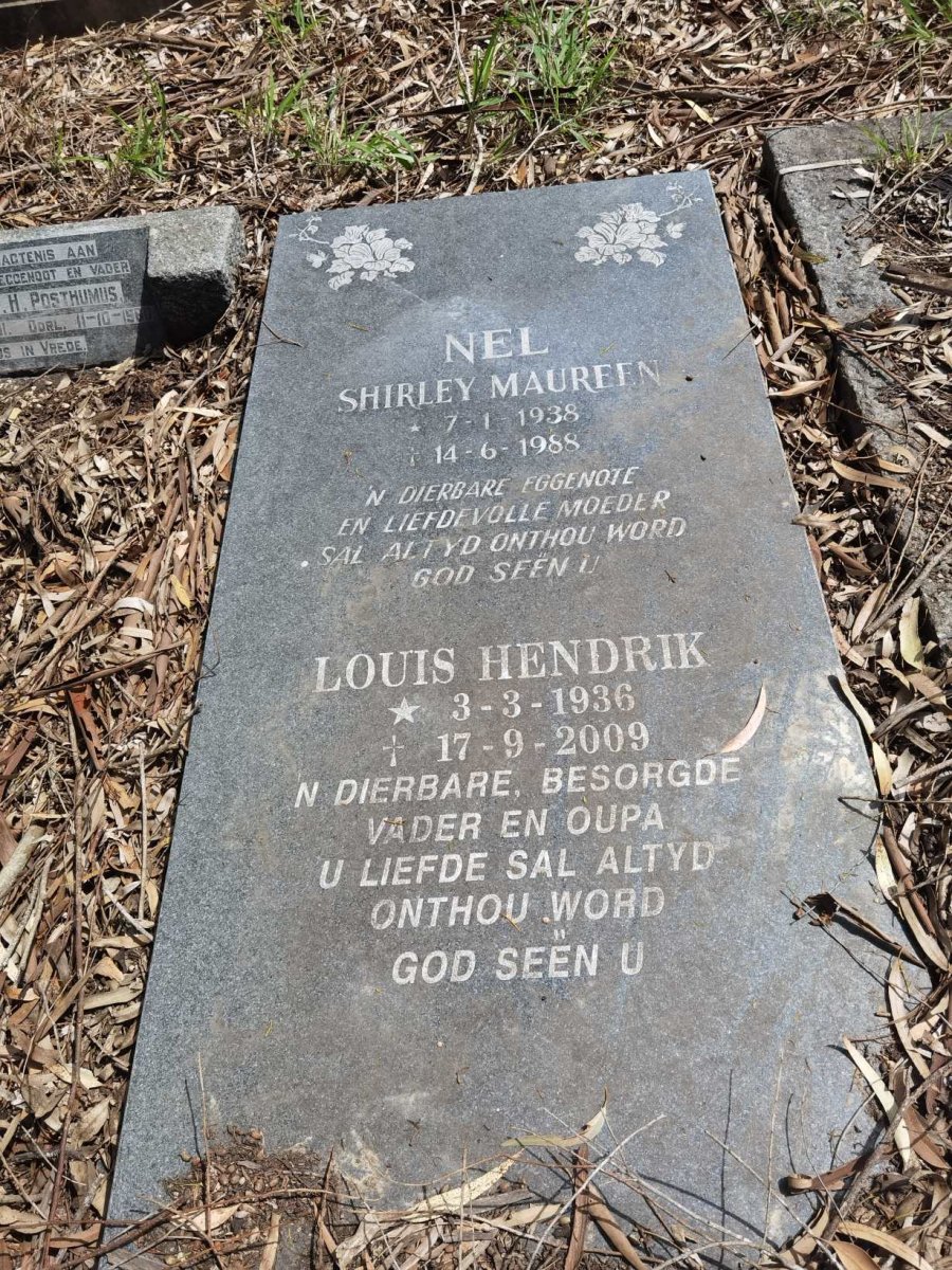 NEL Louis Hendrik 1936-2009 & Shirley Maureen 1938-1988