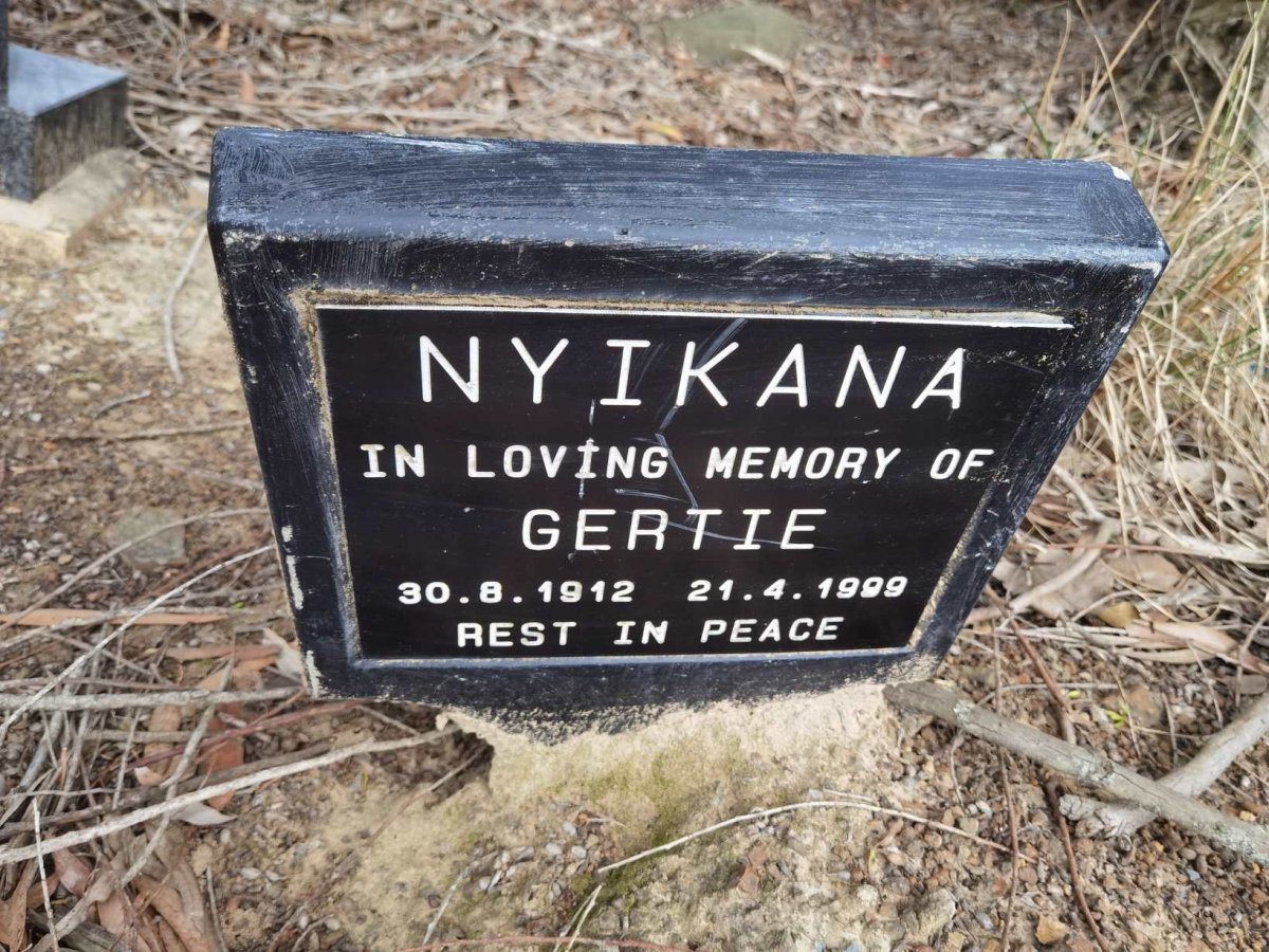 NYIKANA Gertie 1912-1999
