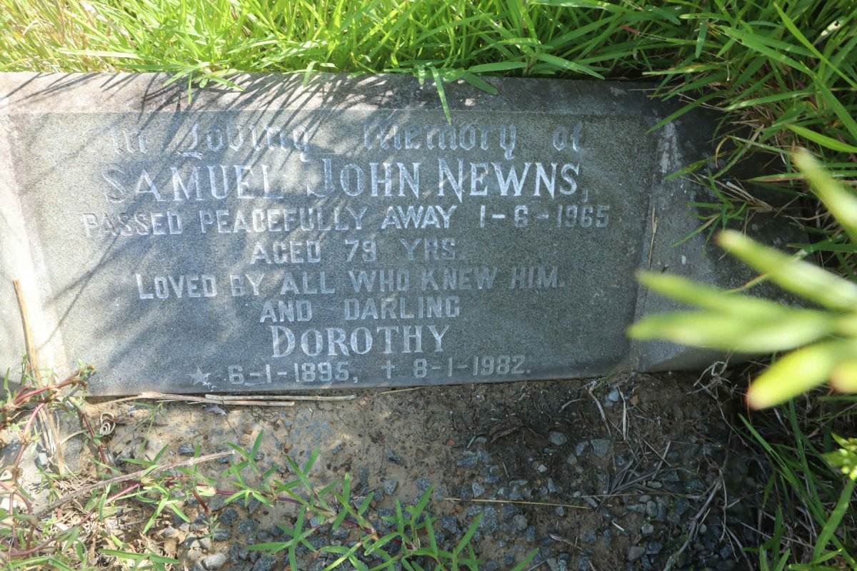 NEWNS Samuel John -1965 &amp; Dorothy 1895-1982