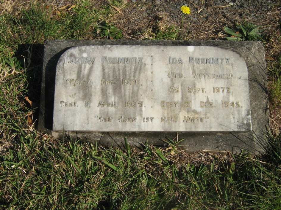 PROMNITZ Gustav 1868-1929 &amp; Ida KIETZMANN 1872-1945