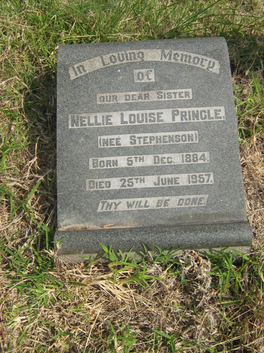PRINGLE Nellie Louise nee STEPHENSON 1884-1957