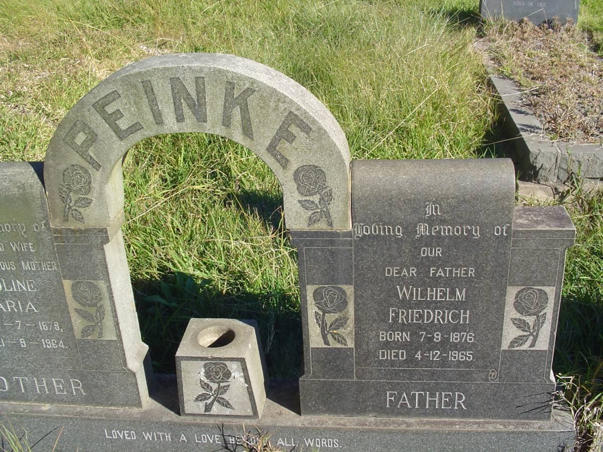 PEINKE Wilhelm Friedrich 1876-1965 &amp; Caroline Maria 1878-1964 _2