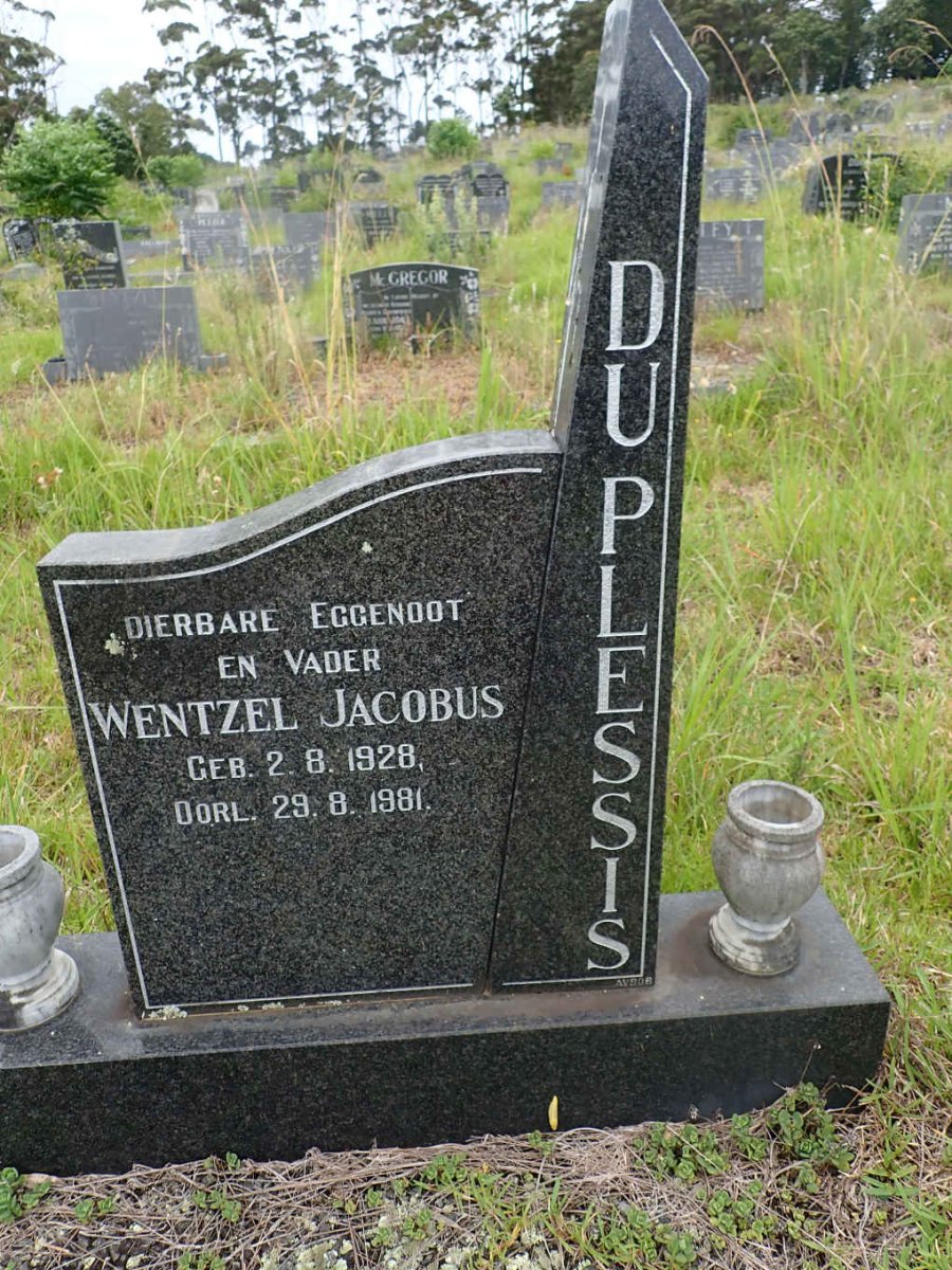 PLESSIS Wentzel Jacobus, du 1928-1981