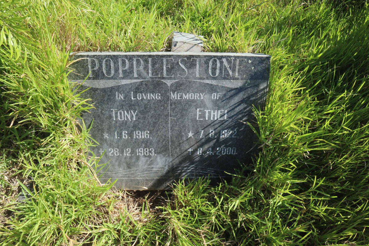 POPPLESTONE Tony 1916-1983 &amp; Ethel 1922-2000
