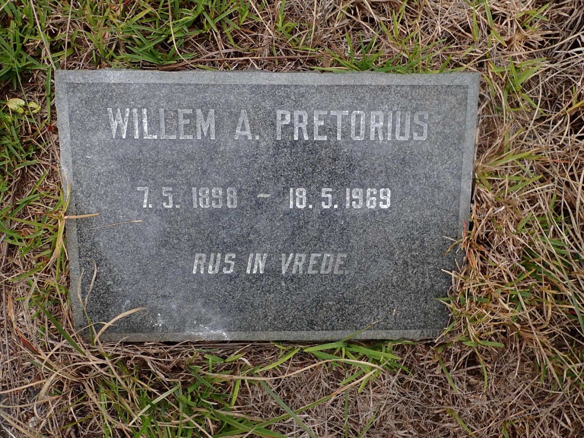 PRETORIUS Willem A. 1898-1969