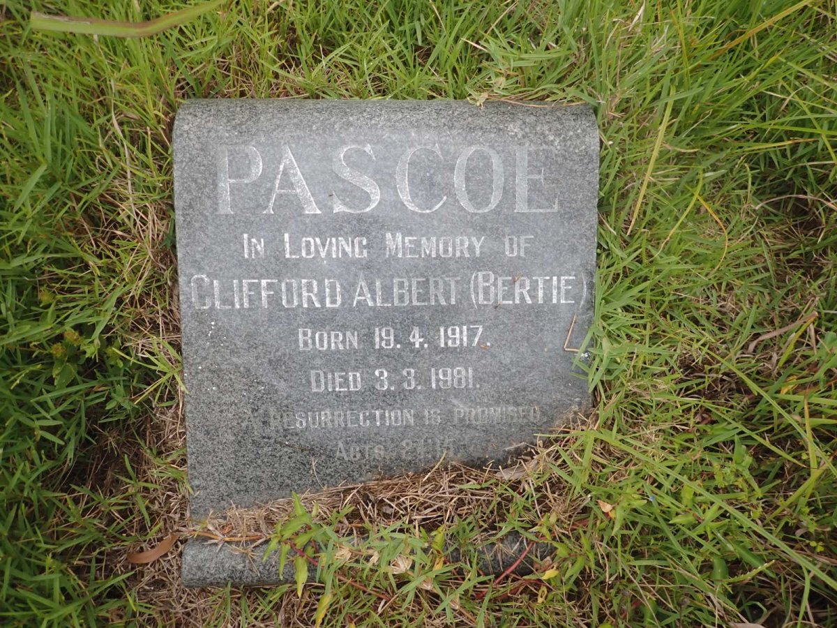 PASCOE Clifford Albert 1917-1981
