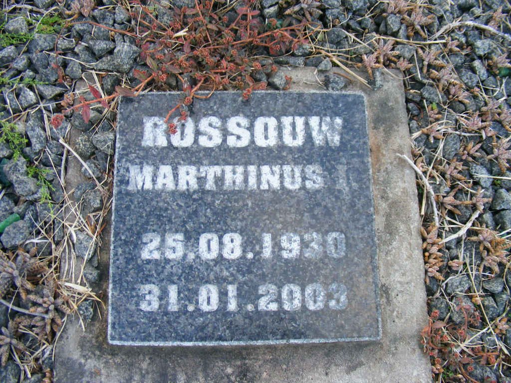 ROSSOUW Marthinus 1930-2003