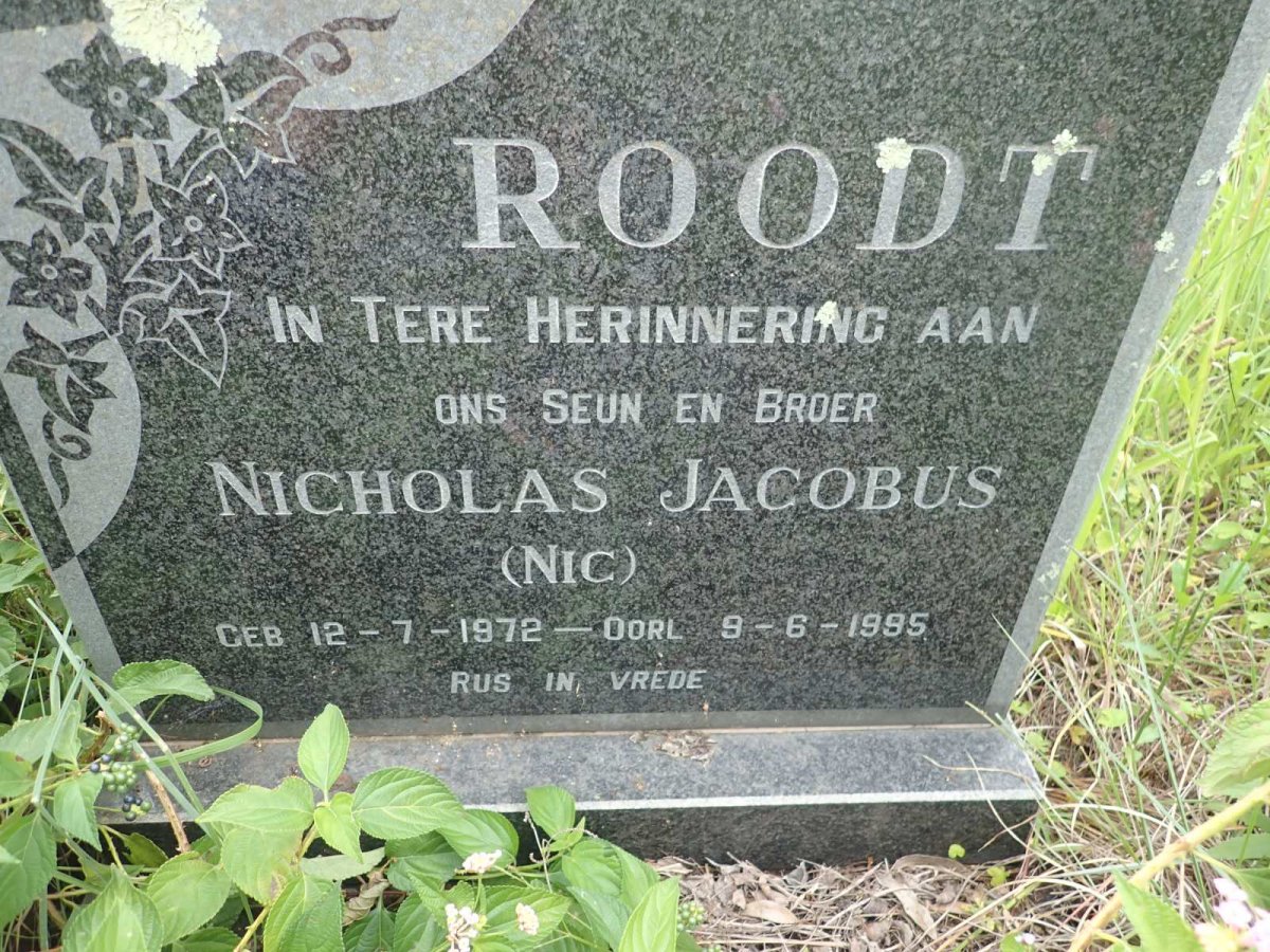 ROODT Nicholas Jacobus 1972-1995