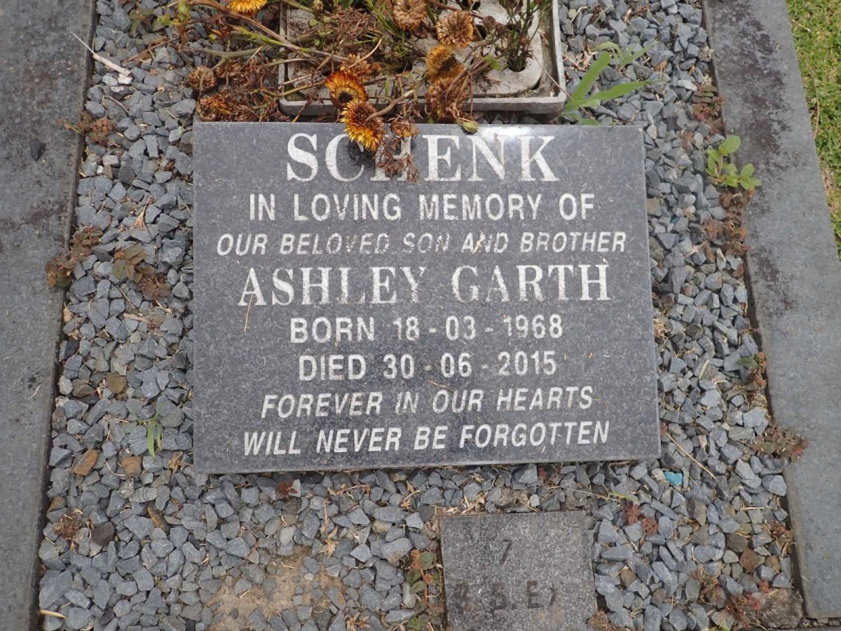 SCHENK Ashley Garth 1968-2015