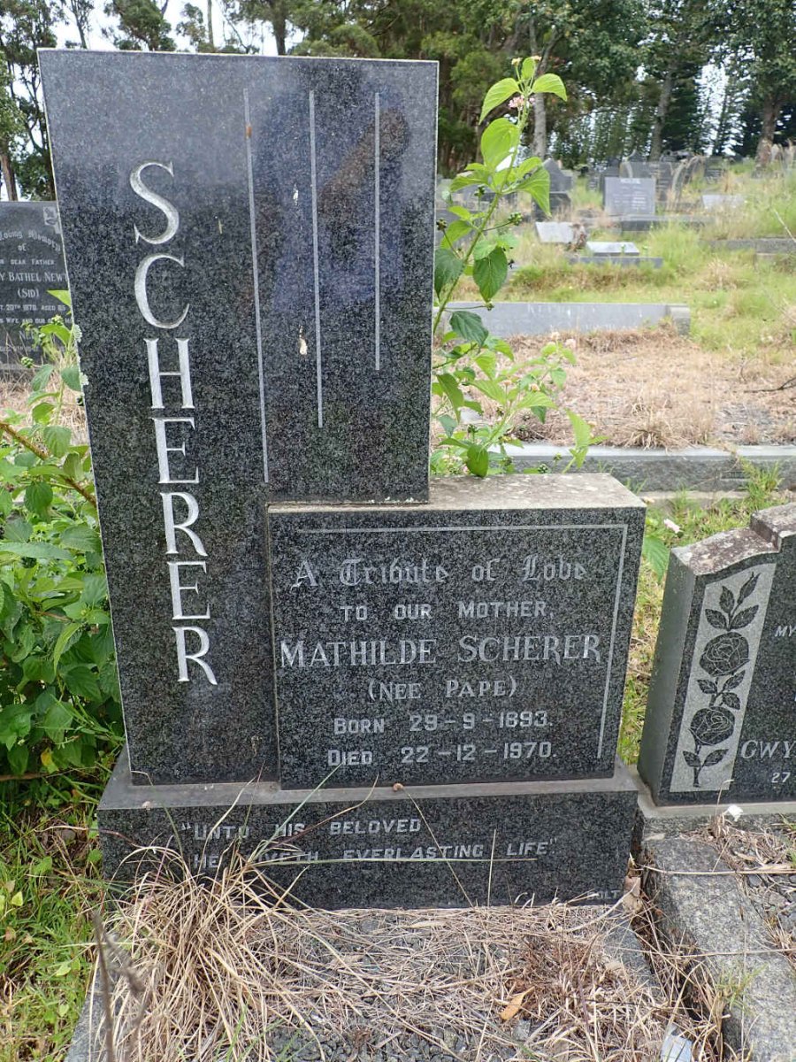 SCHERER Mathilde nee PAPE 1893-1970