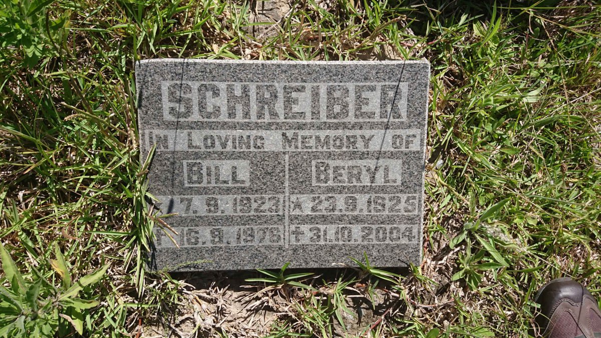 SCHREIBER Bill 1923-1976 &amp; Beryl 1925-2004