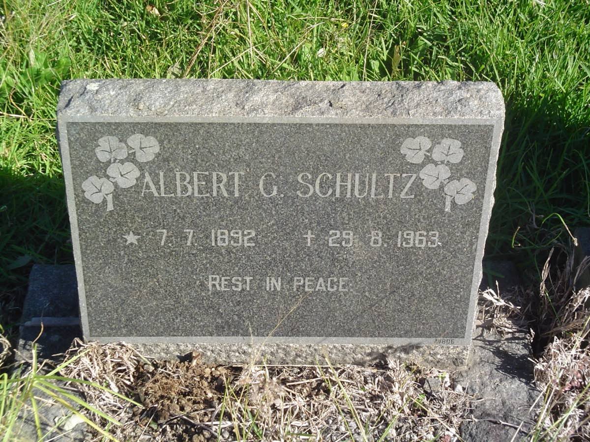 SCHULTZ Albert G. 1892-1963