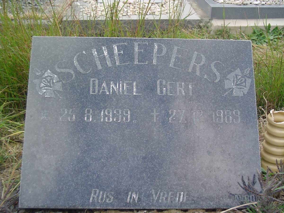 SCHEEPERS Daniel Gert 1939-1983