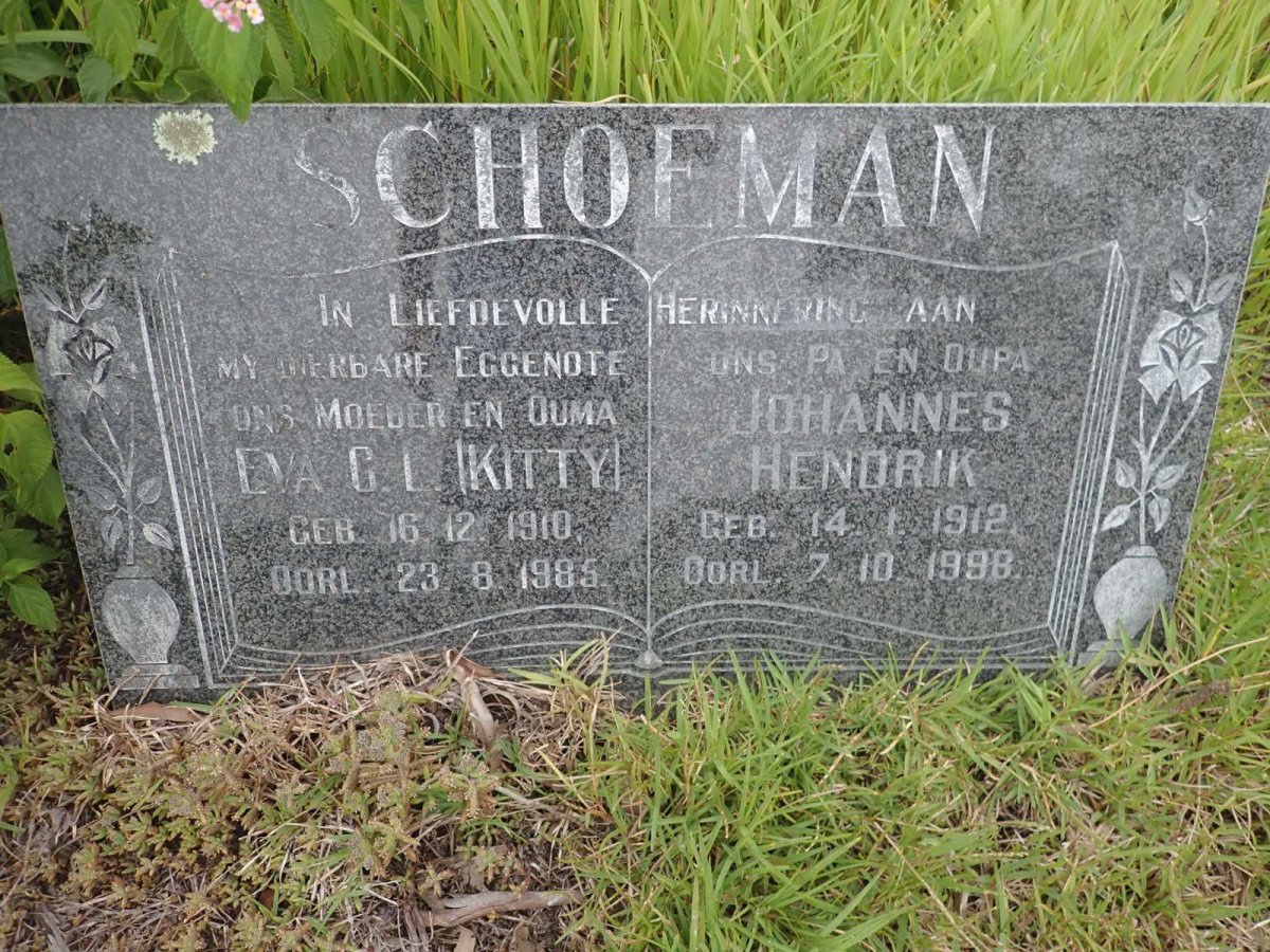 SCHOEMAN Johannes Hendrik 1912-1998 &amp; Eva C.L. 1910-1985