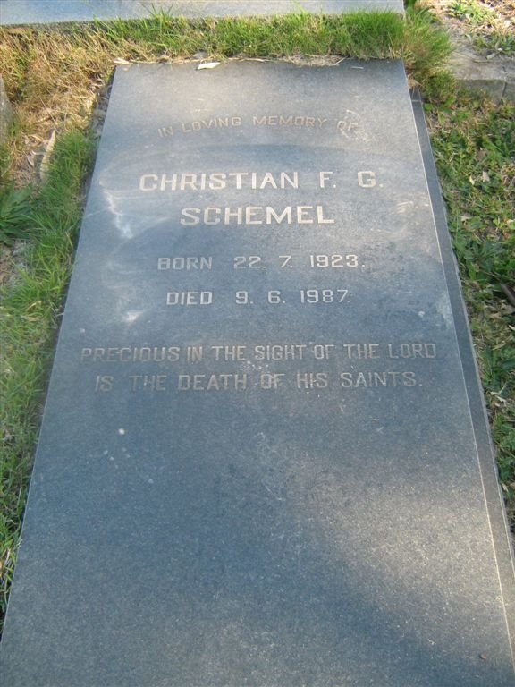 SCHEMEL Christian F.G. 1923-1987